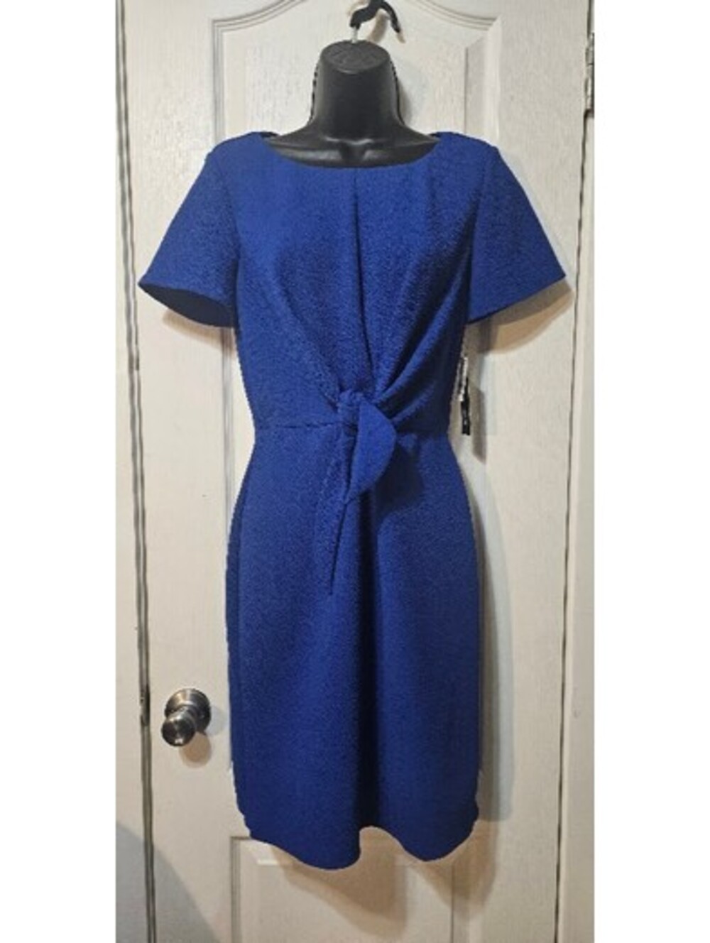 AGB Tie Waist Dress Size 6 Royal Blue Career Chic Occasion Ready